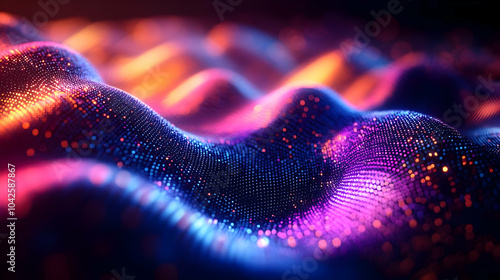 Abstract colorful waves wit...