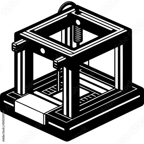 3D printer vector illustration 