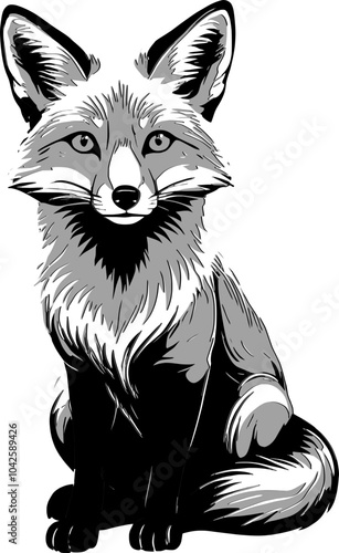 A fox jumping on the snow