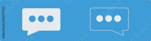 chat message icon set, comment icon speech bubble symbol Chat message icons . 10 EPS.