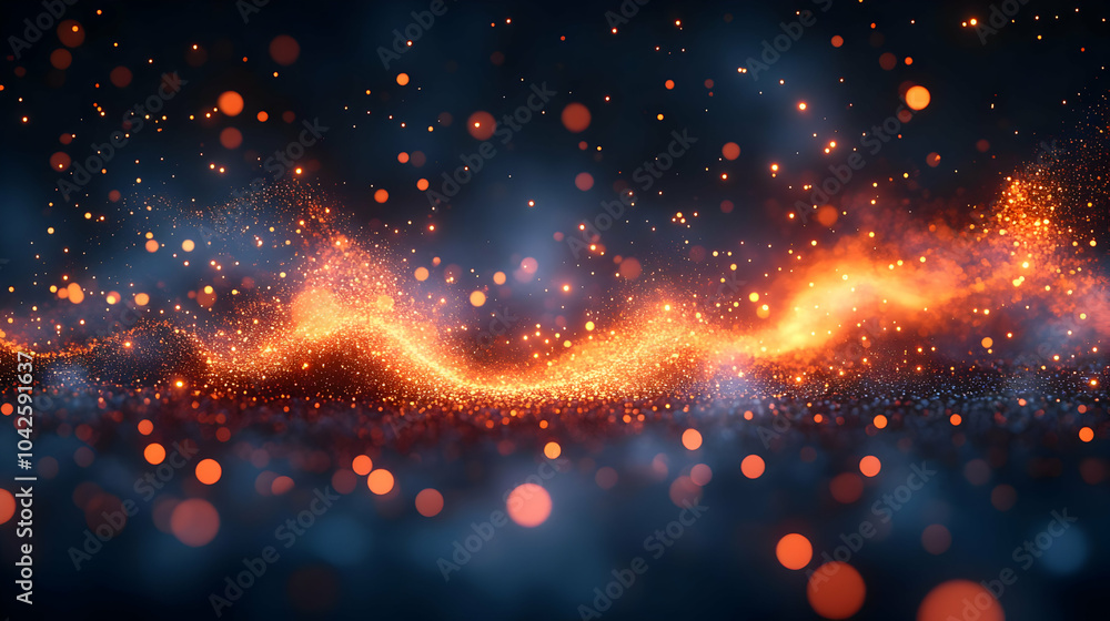 Abstract Background with Orange and Blue Glitter Abstract Background with Orange and Blue Glitter