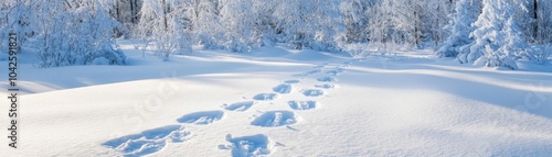 Wallpaper Mural A winter wildlife exploration, with kids learning about animals adapted to the cold as they spot tracks in the snow Torontodigital.ca