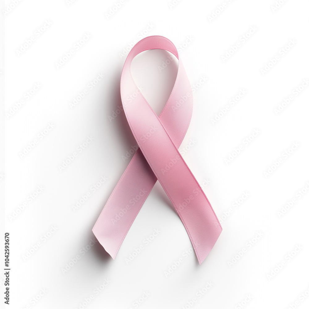 Pink Ribbon Representing Breast Cancer Awareness and Support Pink Ribbon Representing Breast Cancer Awareness and Support