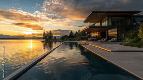 Modern Coastal Home with Stunning Sunset View