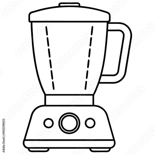 Line art of blender vector