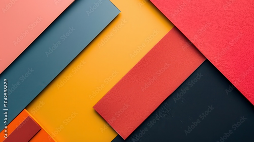 Colorful Abstract Blocks with Intersecting Lines Colorful Abstract Blocks with Intersecting Lines
