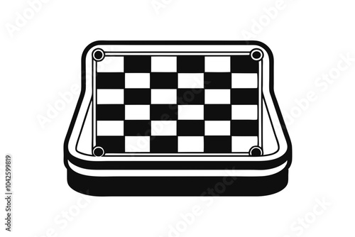 Chessboard | isolated vector silhouette illustration on white background