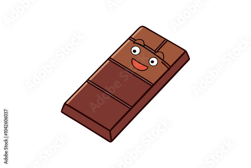 Chocolate Bar | isolated vector silhouette illustration on white background