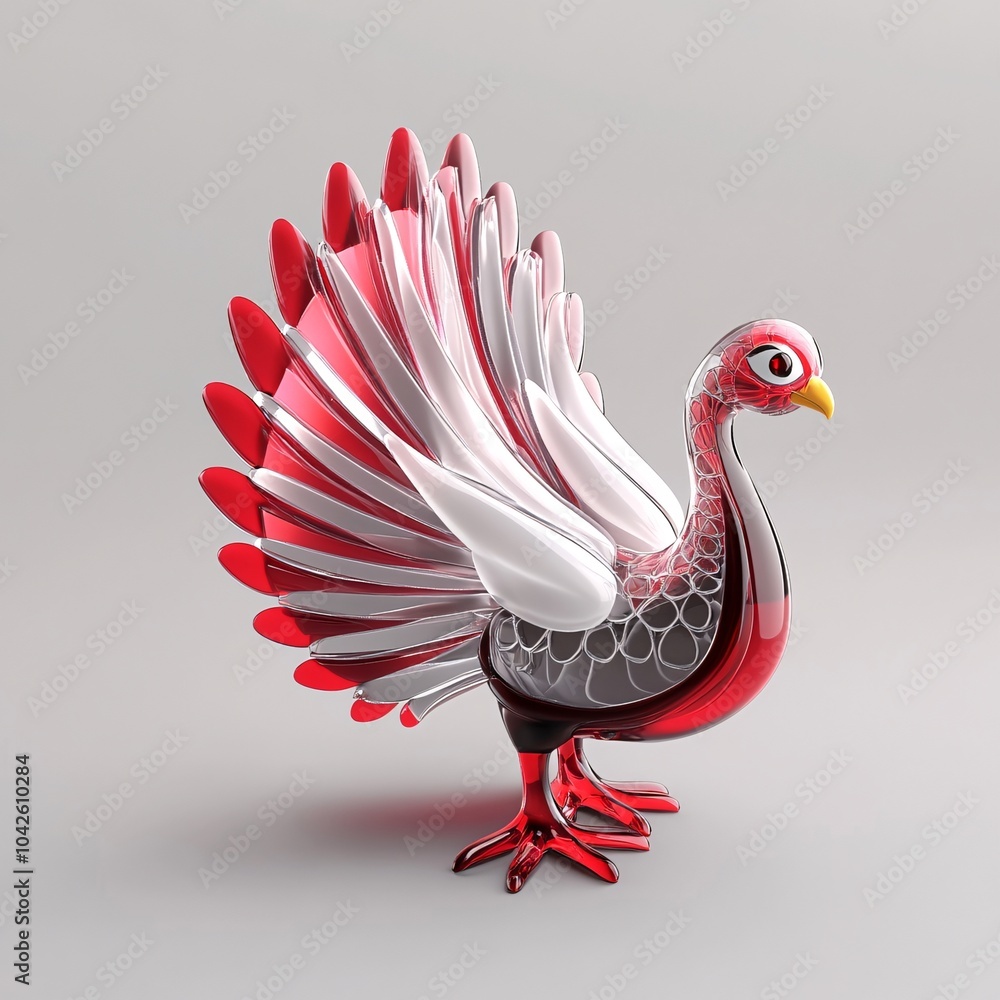 Fototapeta Colorful Turkey Icon Render
