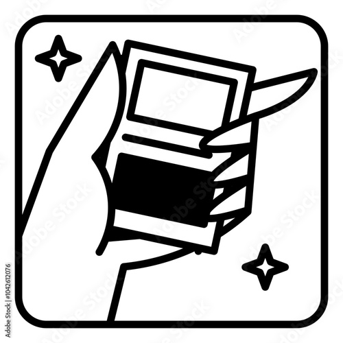 Good things icon, black and white