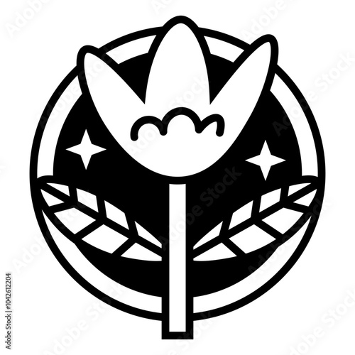 Good things icon, black and white