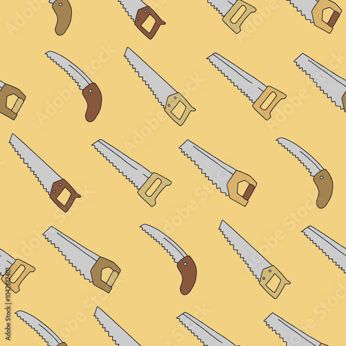 Collection of Saw Vector Seamless Pattern illustration Design