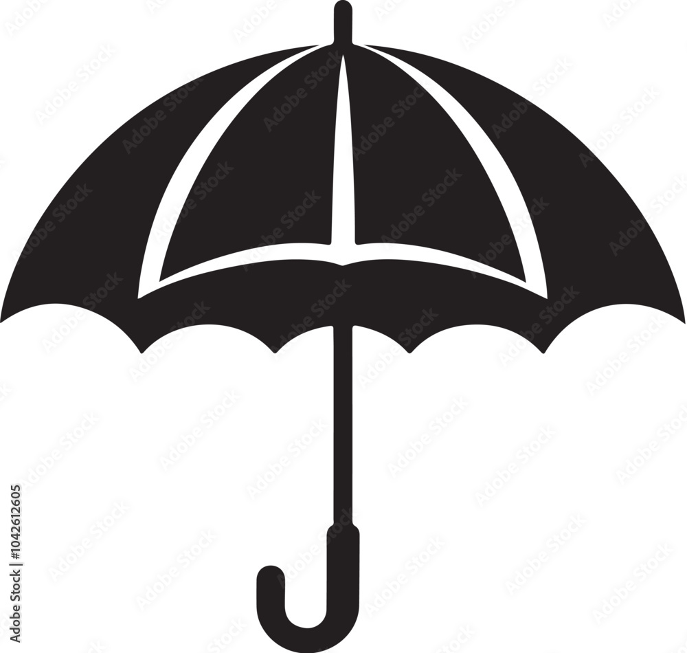 Umbrella silhouette vector illustration Umbrella silhouette vector illustration