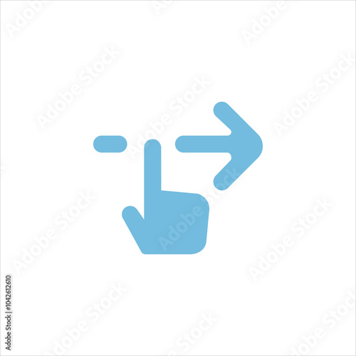 Swipe right icon vector logo art illustration-01.eps