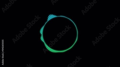 60 seconds Audio waveform spectrum animation with transparent background,4k animated  digital audio spectrum background video


