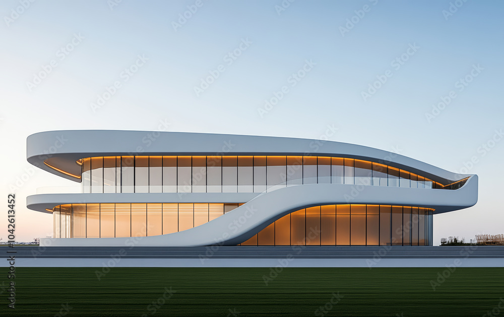 Naklejka premium Minimalist modern architecture and spatial structure 