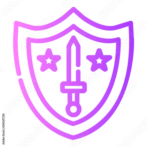 battle shield Gradient icon