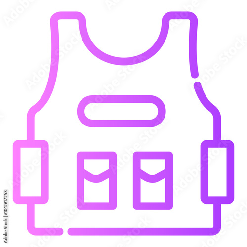 bulletproof vest Gradient icon