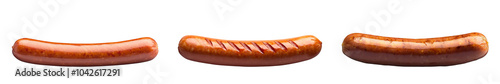 High-Quality PNG Fried grilled sausage on a transparent background. isolated object. Element for design– High Resolution photo