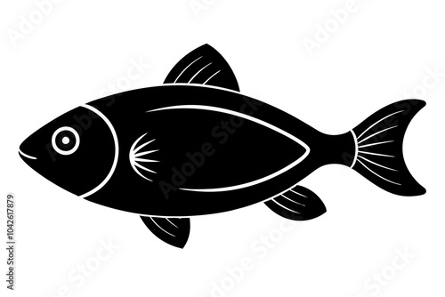 Lemon fish | isolated vector silhouette illustration on white background