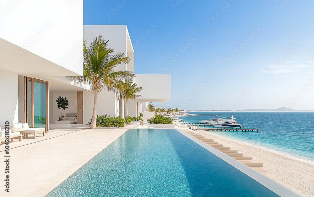 Fototapeta premium Summer vacation home by the sea