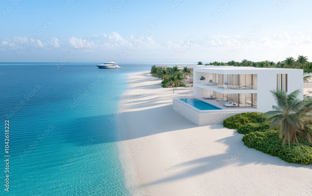 Fototapeta premium Summer vacation home by the sea