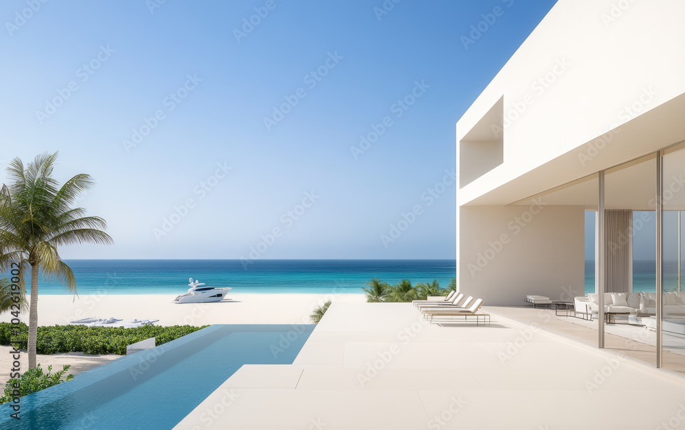 Fototapeta premium Summer vacation home by the sea