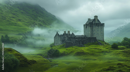 Misty Scottish Castle