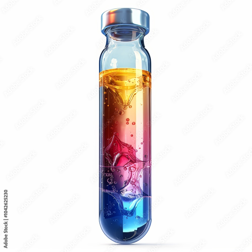 3D Minimal Cartoon Test Tube Model Design 3D Minimal Cartoon Test Tube Model Design