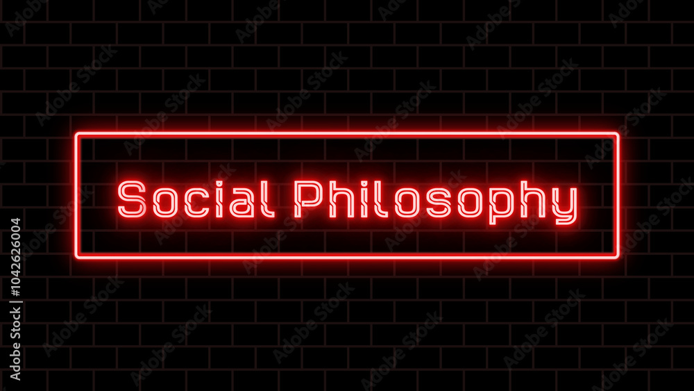 Social Philosophy のネオン文字 Social Philosophy のネオン文字