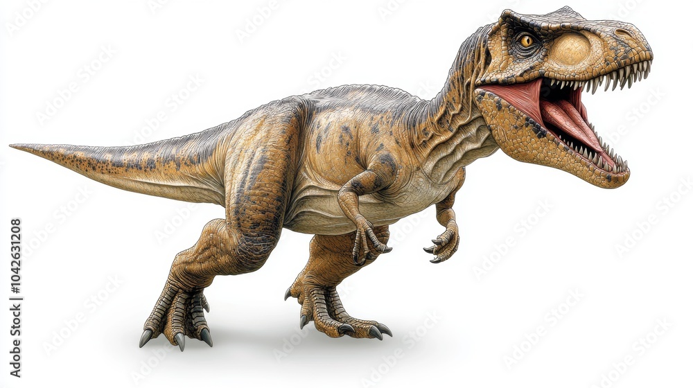 Tyrannosaurus Rex Dinosaur Illustration Prehistoric Beast Roaring Tyrannosaurus Rex Dinosaur Illustration Prehistoric Beast Roaring