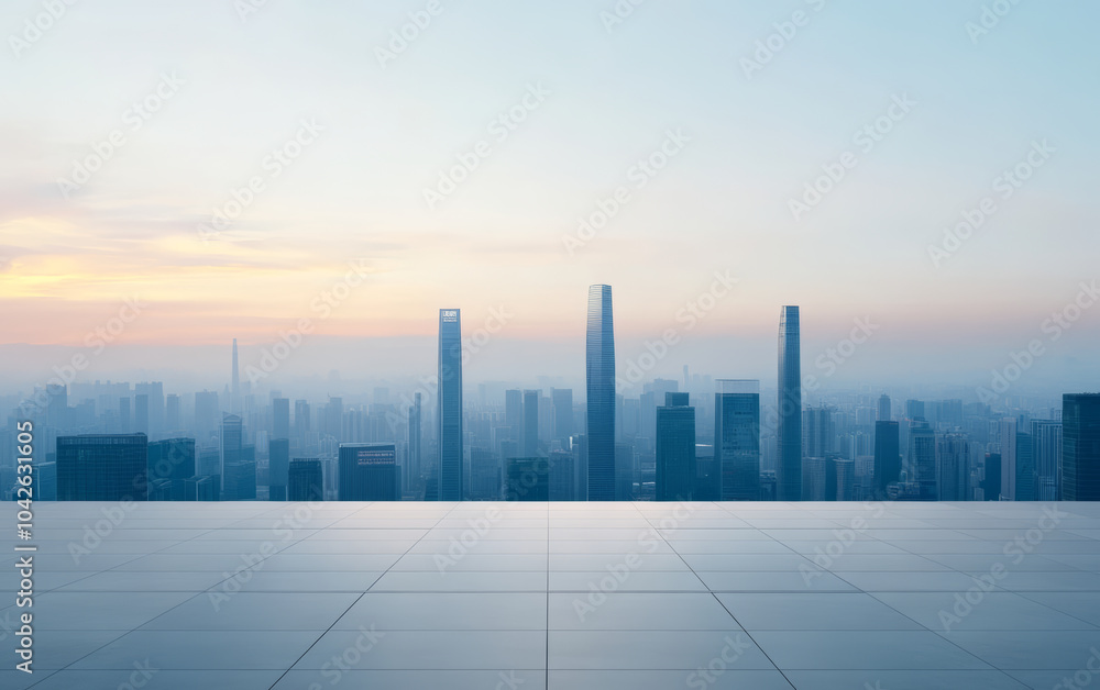 Architectural landscape of modern urban skyline Architectural landscape of modern urban skyline