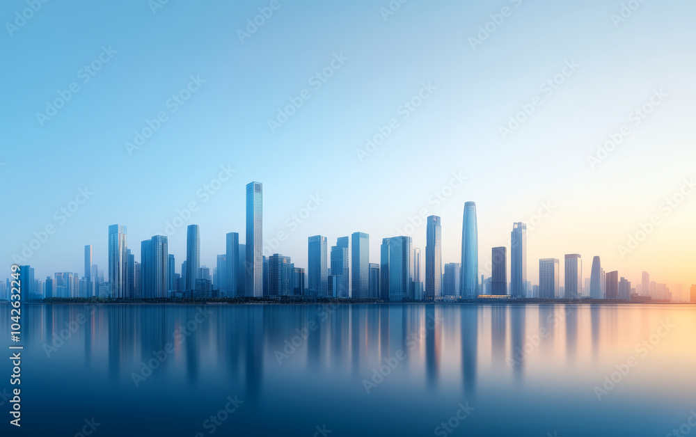 Architectural landscape of modern urban skyline Architectural landscape of modern urban skyline