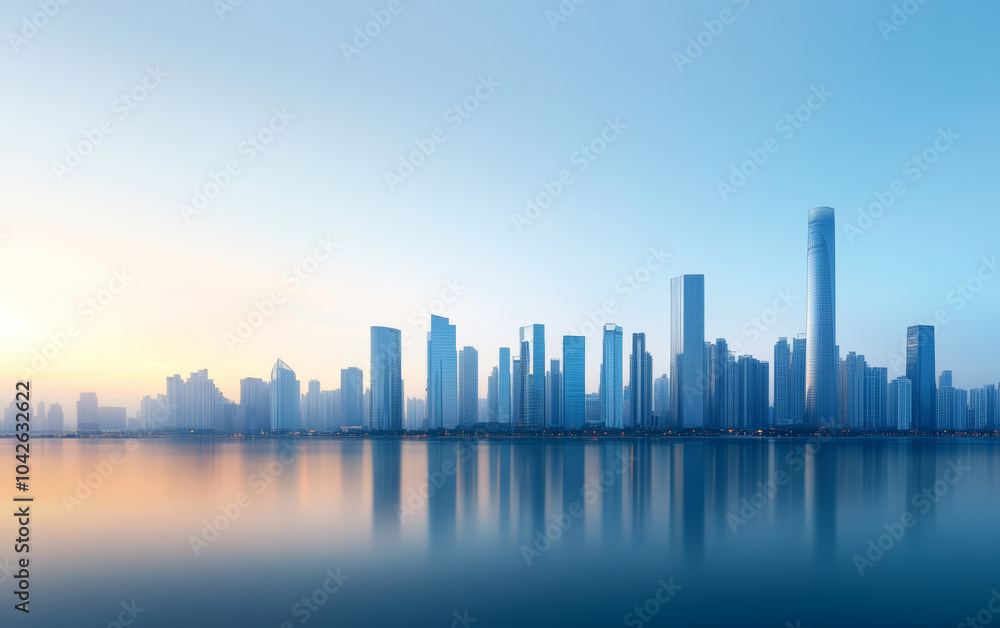 Architectural landscape of modern urban skyline Architectural landscape of modern urban skyline