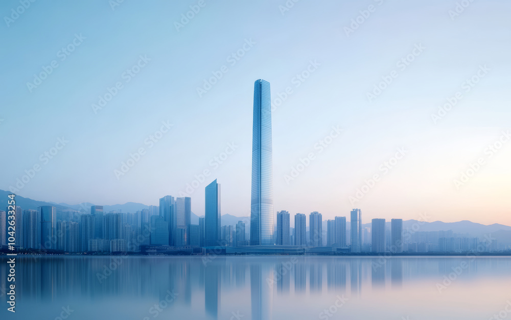 Architectural landscape of modern urban skyline Architectural landscape of modern urban skyline