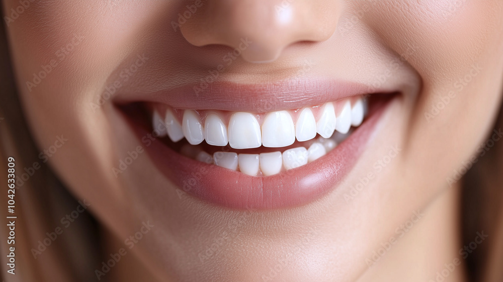 close-up of a radiant, perfect white smile with gleaming teeth, bright and healthy close-up of a radiant, perfect white smile with gleaming teeth, bright and healthy