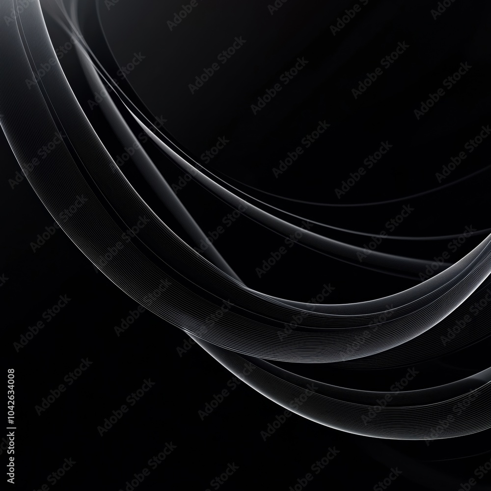 Obraz premium Exploring the Beauty of Abstract Dark Wave Forms