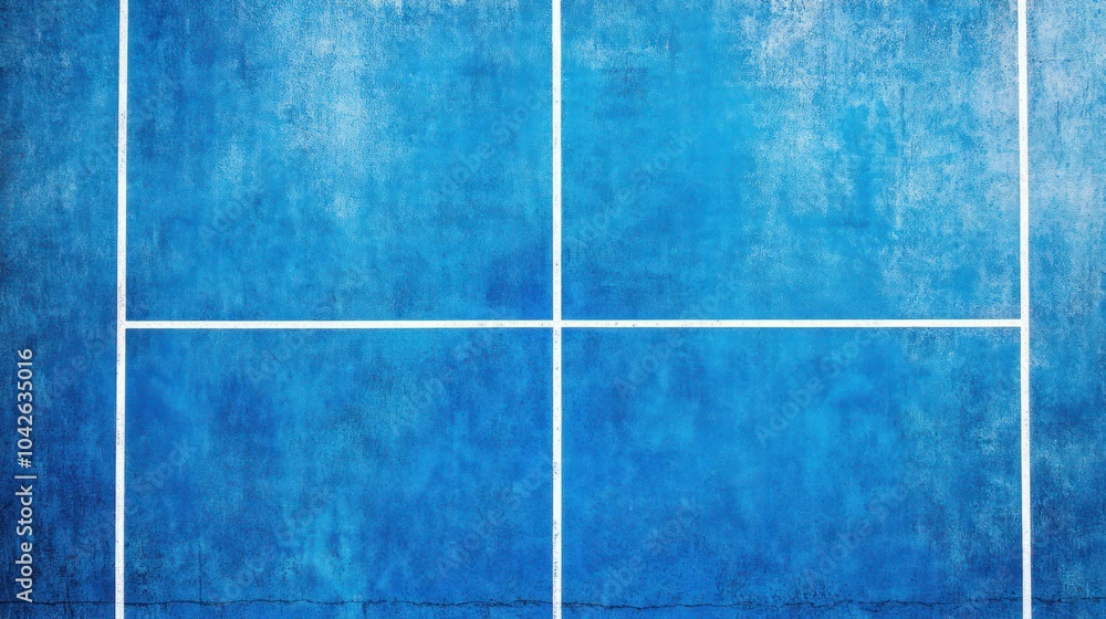 Fototapeta premium A textured blue wall divided into four sections by white lines.