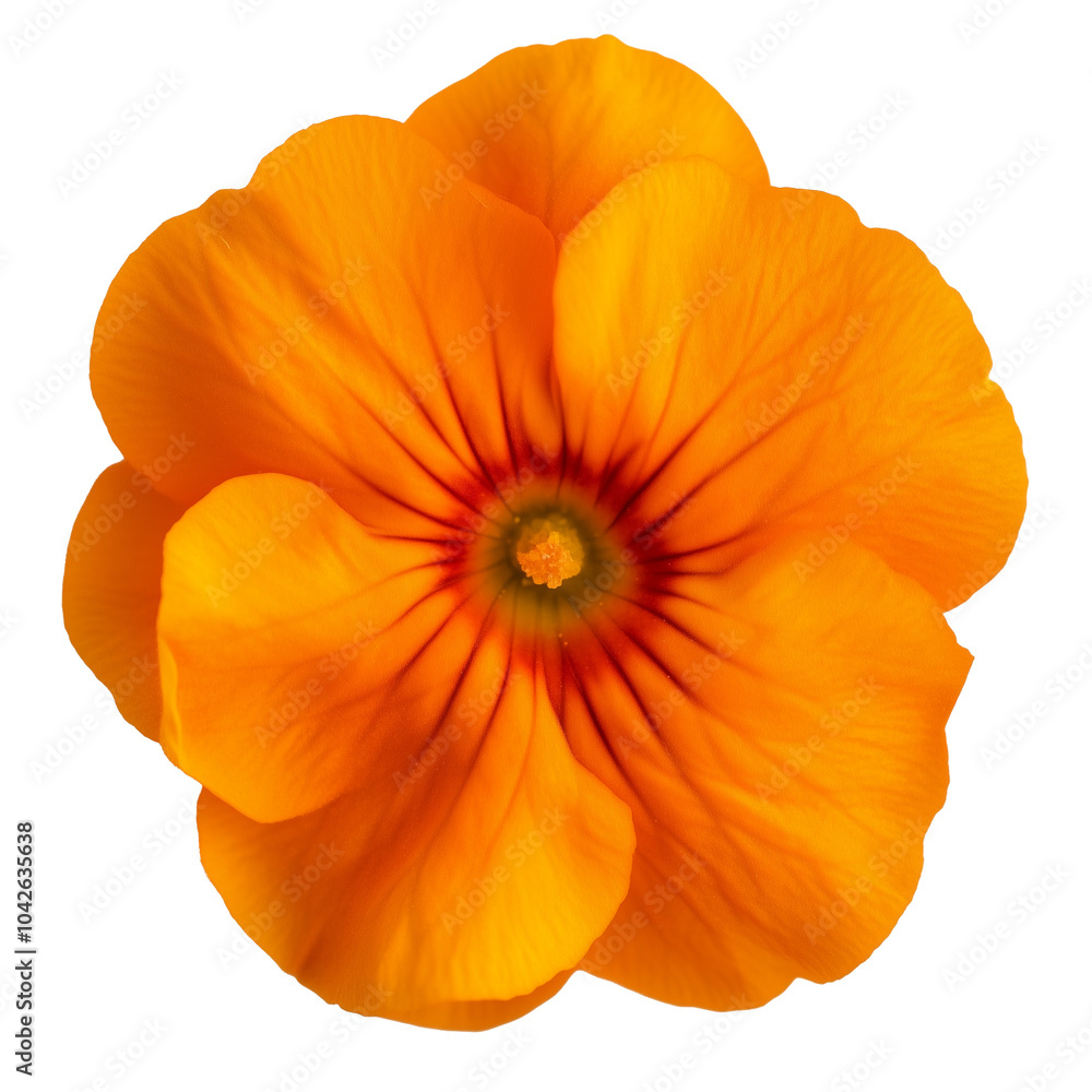 Spring flower orange primrose isolated on transparent background Spring flower orange primrose isolated on transparent background