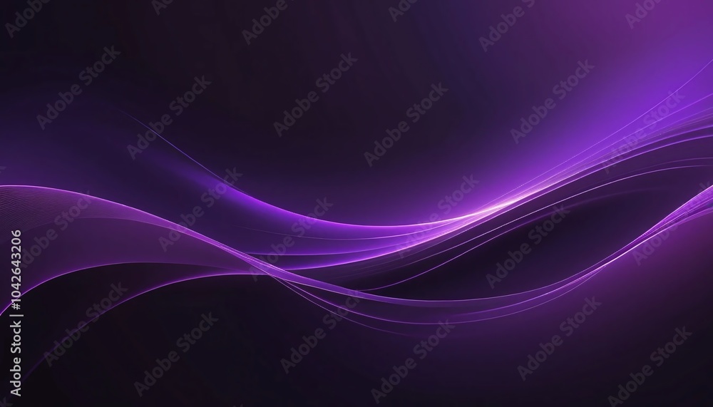 Purple Abstract Waves, Background Design, Flowing Purple Abstract Waves, Background Design, Flowing
