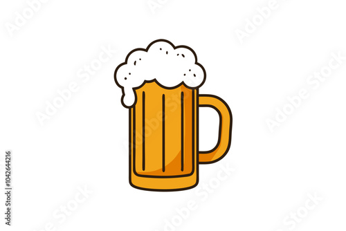 Beer Mug | isolated vector silhouette illustration on white background