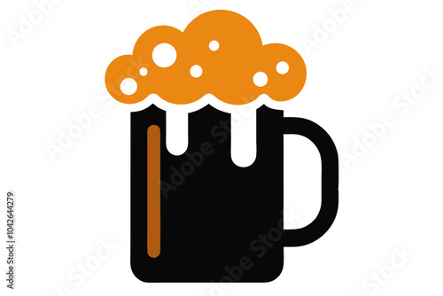 Beer Mug | isolated vector silhouette illustration on white background