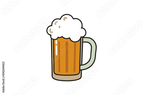 Beer Mug | isolated vector silhouette illustration on white background