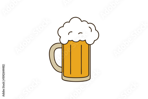 Beer Mug | isolated vector silhouette illustration on white background