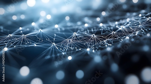 A high-tech background with a digital mesh network design in silver and blue gradients, suited for a cybersecurity application's user interface