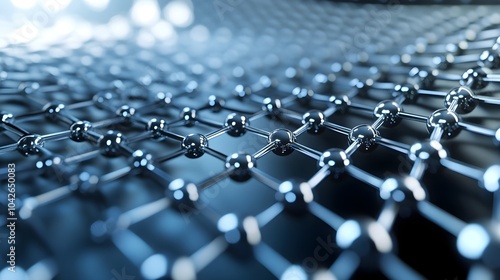 A high-tech background with a digital mesh network design in silver and blue gradients, suited for a cybersecurity application's user interface