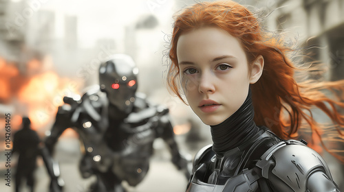 Futuristic Soldier in Action