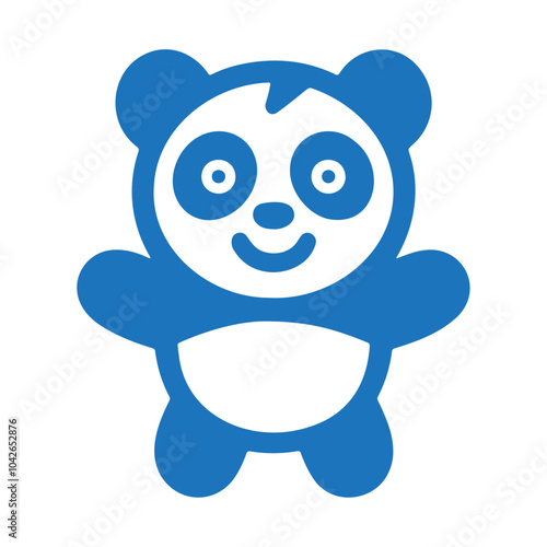 Mascot bear character icon design, dizzy panda vector illustration design