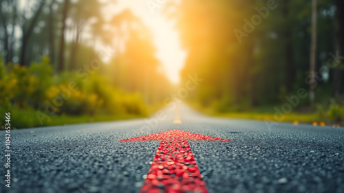 Arrow on road