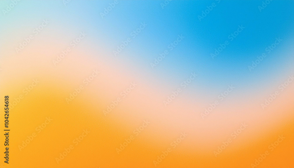 A captivating blend of orange and blue hues creates a serene and calming gradient, perfect for backgrounds or design elements.  A vibrant, smooth transition.